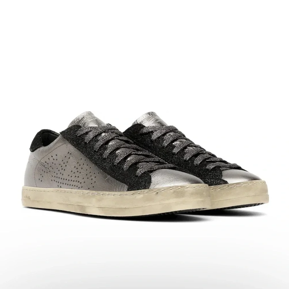 P448 John Metallic Leather Sneaker sz 10 - Picture 2 of 12